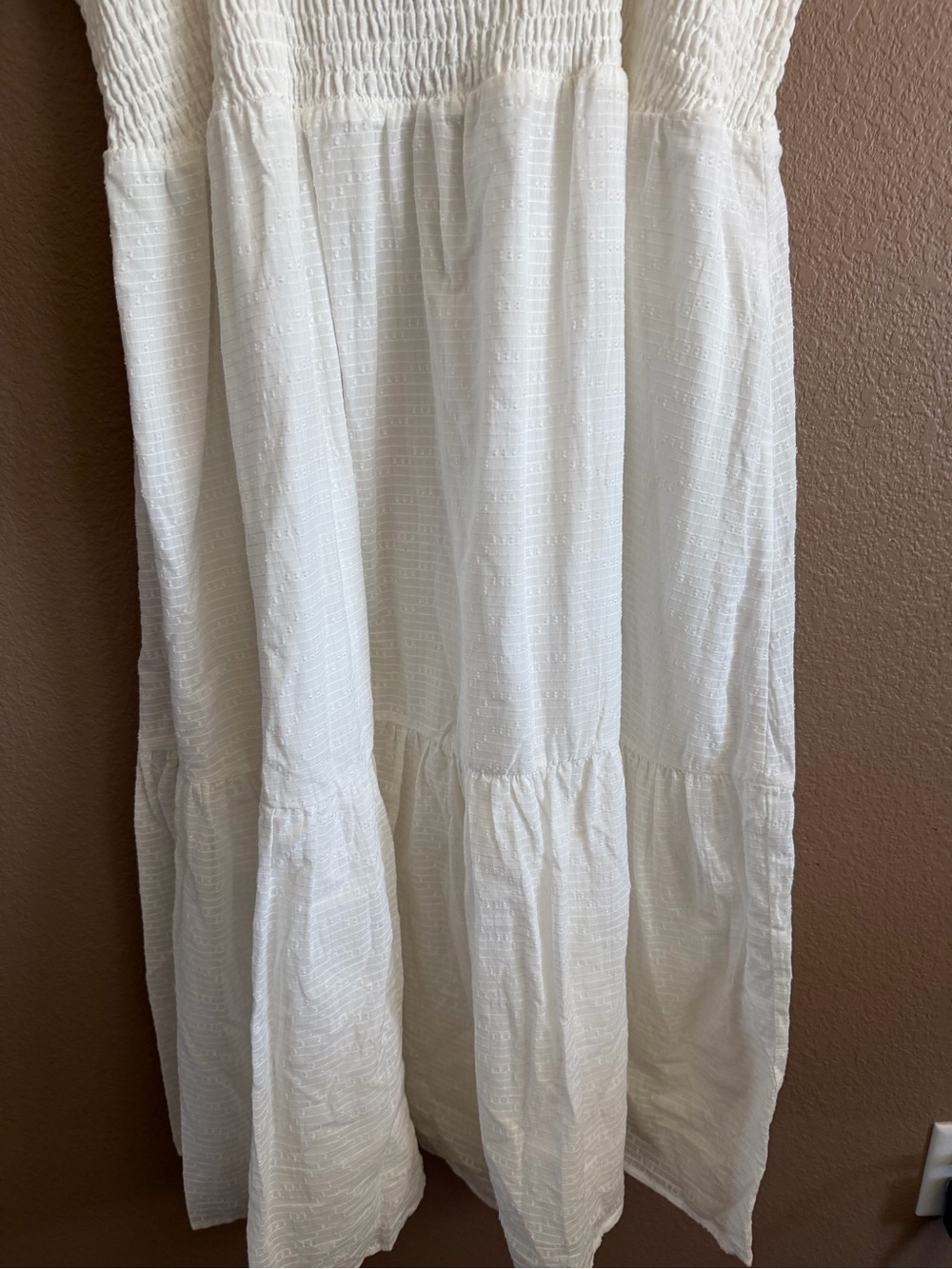Eloquii White Smocked Dress with Ruffled Trim Size 26/28 NWT - Picture 4 of 12